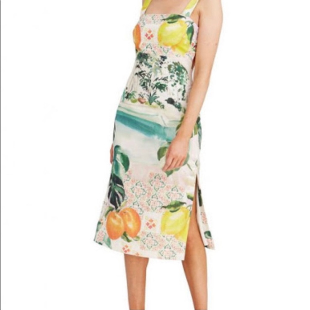 Finders Keepers Yellow and Green Spaghetti Strap Sundress